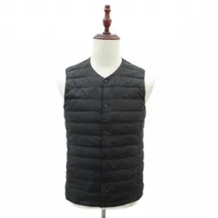 ユニクロ UNIQLO ウルトラライトダウンベスト ジャケット 上着 ミドル丈 S 黒 ブラック /SM20 ■ECE003