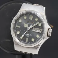 QZ シチズン 100M 4-752571K グレー文字盤 デイデイト レディース腕時計 2000000 NSK KRK
