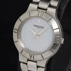 稼働 レノマ E030-S013666 ソーラー シェル文字盤 レディース腕時計 KRH 2000000 NSK