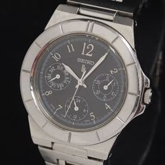 極上 SEIKO ルキア 黒文字盤 トリプルカレンダー クロノグラフ 1997 