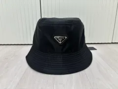 プラダ スタイル リナイロン バケットハット ブラック M 新品