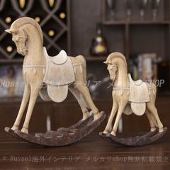 英国アンティーク木馬2点 ロッキングホース ヴィンテージ インテリア