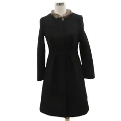 ジルスチュアート JILL STUART ノーカラーコート ロング丈 M 黒 ブラック /HO49 ■ECC003のサムネイル