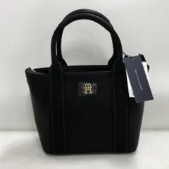 02w24389 トミーヒルフィガー TOMMY HILFIGER  AW TH LOGOTAPE MINI TOTE  2wayバッグ  ブラック  カンボジア製 レディース  タグあり  トートバッグ  ポリウレタン  XW0XW07517  【中古品】