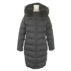 アミアンハウス Amian House ダウンコート 11号 黒 ブラック フード付き ファー /AO3 ■ECA004