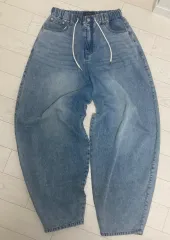 ライトブルー デニム バルーンパンツ