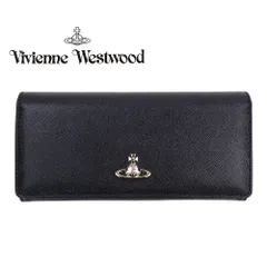 ヴィヴィアンウエストウッド 長財布 二つ折り Vivienne Westwood 財布 レディース じゃばら フラップ ウォレット サフィアーノ エマ ブラック 51040027