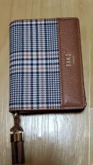 ダックス ハウンドトゥース CHECK 二つ折り財布 ブラウン