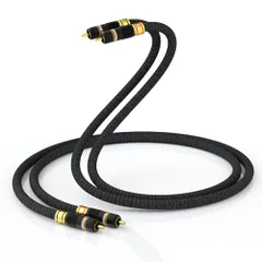 Monosaudio RCAオーディオケーブル HiFiRCAオス-RCAオス ステレオ変換ケーブル OFCオーディオ信号ケーブル コード 24k金メッキ 純銅コネクタ ナイロン編組 HiFi音質 アンプ、CDプレーヤー、HDTV スピーカ、 aed38a13