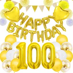 【新品】 百寿祝い 誕生日 バルーン 飾り付け 大きい数字 100歳 happy birthday 風船 セット バースデー 飾り パーティー 装飾 記念撮影 男性 女性 父 母 長寿祝い ギフト お洒落 卒寿グッズ プレゼント 紫 （百寿祝い 100歳） 1