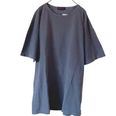  45rpm 45R フォーティーファイブアールピーエム　半袖シャツ　Tシャツ　ブルー　メンズ　サイズ4 古着　オシャレ　無地　コットン【Z1810】のサムネイル