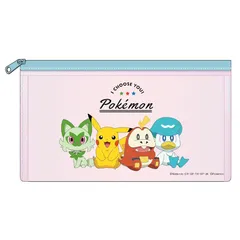 【新品】 ケイカンパニー ポケットモンスター クリアフラットポーチ 集合 H115×W200×D18mm PM-CLP-SG 1