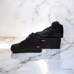 ナイキ シュプリーム エアフォース1 ミッド ブラック