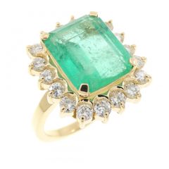 天然エメラルド3.53ct 天然ダイヤモンド1.06ct K18 リング - メルカリ