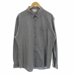 ラコステ LACOSTE シャツ XXL グレー 長袖 レギュラーカラー 胸ポケット /LP ■GY99