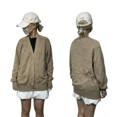 90s ポロ ラルフローレン ベージュ オーバーサイズ ニット カーディガン 90