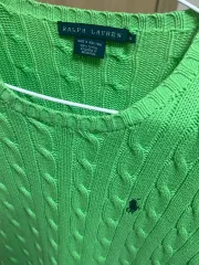 ラルフローレン ケーブルニット セーター ライトグリーン