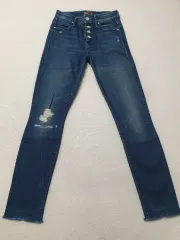 MOTHER デニム ボタンアップ ダメージ ジーンズ ウエスト24