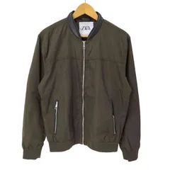 ザラ ZARA フェイクレザー切替 ブルゾン メンズ import：M 