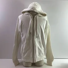 04w6530∞※【中古】 DIESEL ディーゼル ジップパーカー ホワイト サイズM コットン【八王子店】