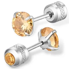 【在庫処分】金属アレルギー対応 ネジ式 サージカルステンレス シンプル レディース 両耳 ピアス 2個セット