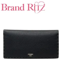 中古 フェンディ セレリア 長財布 二つ折り 7M0355 ブラック レザー レディース FENDI 【送料無料】【西神店】