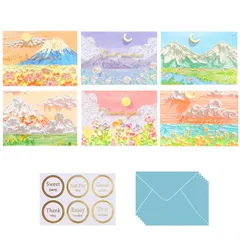 新品 YINKEメッセージカード 感謝カード グリーティングカード サンキューカード 封筒 シール付き 12枚セット 結婚式 記念日 職場 プレゼント