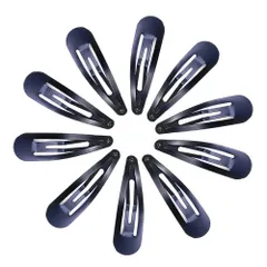 shefun ヘアピン 黒 10個セット スリーピン 大 前髪 パッチンピン 鉄 スリムピン 大人パッチン留め 5cm 6cm 7cm 髪飾り JP154(5タイプ) (D1-水滴6cm)