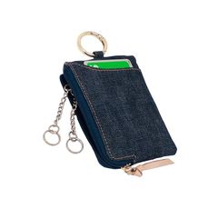 [New] [Need Network] Japan's proud denim smart key case. Key case for women and men. Compact, with carabiner, card case, coin purse, small item holder. Stylish smart key case. 0