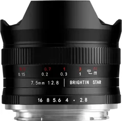 新着商品 ブライティン スター (Brightin Star) 魚眼レンズ MF 7.5mm F2.8 Fish-eye マイクロフォーサーズ APS-Cフォーマット マニュアルフォーカス 画角190° 専用リアフィルターND1000付属 091368のサムネイル