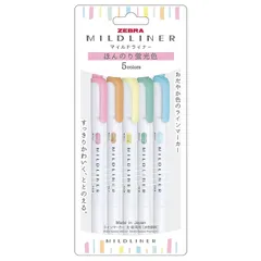新着商品 ゼブラ 蛍光ペン マイルドライナー ほんのり蛍光色5色 WKT7-5C-N
