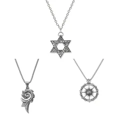 新品 [サムコス] ネックレス メンズ 人気 アクセサリー 個性 トレンド ステンレス 合金製 シルバー シンプル ファッション 簡単な ファッション クール 誕生日プレゼント かっこいい メンズ メモリアルネックレス 様々なスタイル (E 70cm)