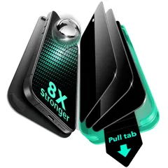 新品 【３秒で完成・50kg耐衝撃】ESR iPhone 15 Pro ガラスフィルム 覗き見防止見スクリーン保護フィルム３枚入り いphone15 Pro フィルム 気泡無し ホコリフリー 強化ガラス 軍事規格の飛散防止保護 高耐久 簡単取り付けツール付き 