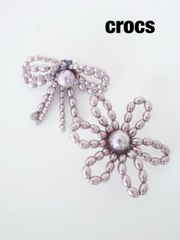 新品】クロックス正規品ジビッツチャーム ホワイトパール ビッグ