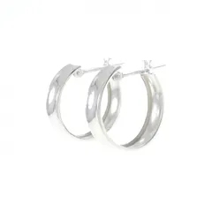 【新品】K18WG フープ ピアス