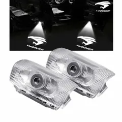 Ltsplay カーテシランプ 30系ハリアー60系 色褪せず カーテシライト ドアウェルカムライト LEDロゴ投影HD カーテシ 角度調整機能付き 石英ガラスレンズ 車用ドアランプ 2個セット(Harrier 01 white)