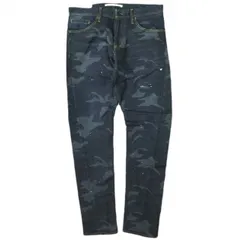 新品 e JEANS イージーンズ 日本製 RONGUSUNAUTO TWIST 岡山児島 ペイントカモフラージュジョグデニムパンツ e-802 2 Smoky Indigo ジップフライ スキニー 迷彩 ジーンズ 定価35,200円 ボトムス g17542のサムネイル