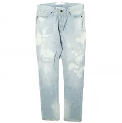 新品 e JEANS イージーンズ 日本製 TAPERED 岡山児島 リペア＆ブリーチ加工 ストレッチテーパードデニムパンツ e-L805-039 25 azure blue ジップフライ ジーンズ 定価36,300円 ボトムス g17298のサムネイル