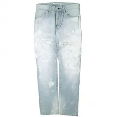 新品 e JEANS イージーンズ 日本製 BIG BELLY STRAIGHT 岡山児島 ハードリメイク＆ブリーチ加工 ストレッチスリムデニムパンツ e-805 1 Blue Damage ボタンフライ ジーンズ 定価33,000円 ボトムス g17269のサムネイル