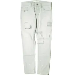 新品 e JEANS イージーンズ 日本製 SLIM 岡山児島 ダメージ＆リペアパッチ加工 ストレッチスキニーデニムパンツ 171201001 1 Majorelle Gray ボタンフライ テーパード ジーンズ 定価38,500円 ボトムス g17448のサムネイル