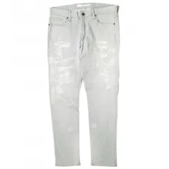 新品 e JEANS イージーンズ 日本製 BOYFRIEND TAPERED 岡山児島 クラッシュ加工 ストレッチスリムテーパードデニムパンツ e-L805-065 23inch(0) Azure Gray ジップフライ ジーンズ 定価36,300円