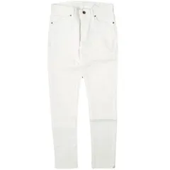 新品 e JEANS イージーンズ 日本製 SEA HORSE BOYFRIEND TAPERED 岡山児島 ダメージ＆ペイント加工 ストレッチスリムテーパードデニムパンツ e-L805 23inch(0) Sky White スキニー 定価26,400円のサムネイル