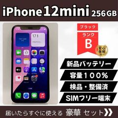 iPhone 12 mini 256GB ブラック ランクB SIMフリー バッテリー100