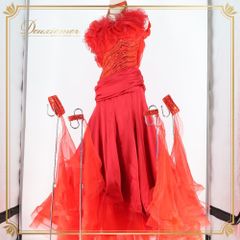 ここりん様専用社交ダンス用レッドドレス オーダメイド 柳田ダンス
