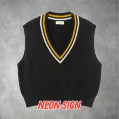 NEON SIGN ニットベスト Vネック ビッグ 46 オーバーサイズ レイヤード 人気 0-75-950のサムネイル