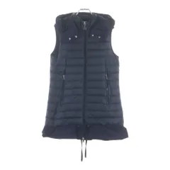 MONCLER (モンクレール) 18SS GILET 裾フリル 異素材切替 フーデッド ダウンベスト ネイビー レディース D10938452200のサムネイル