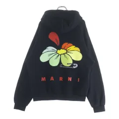 MARNI (マルニ) 21SS オーバーサイズ フラワープリント フーディーパーカー FUMU0076P0 S25494 ブラックのサムネイル
