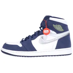 NIKE (ナイキ) AIR JORDAN 1 HIGH OG CO.JP MIDNIGHT NAVY 2020 エアジョーダン1 ミッドナイトネイビー ハイカットスニーカー ホワイト/ネイビー US14/32cm DC1788-100