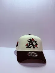 ニューエラ オークランドアスレチックス ワードシリーズ1989 ローズ刺繍 9forty A-FRAME スナップバックキャップ ツートンカラー