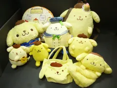 中古品 サンリオ 当たりくじ まとめて 9点 ポムポムプリン ぬいぐるみ クッション リュック ほか